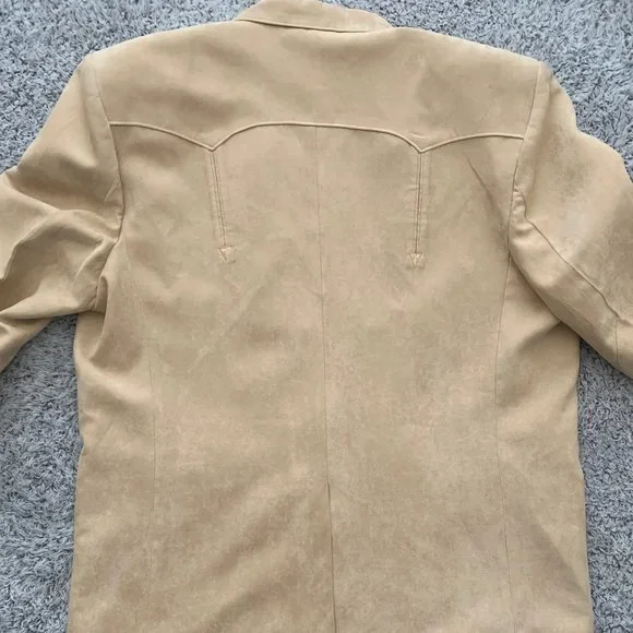 Super Cool Vintage Suede-ish Western Jacket Blazer. Size 46. Jaroun.